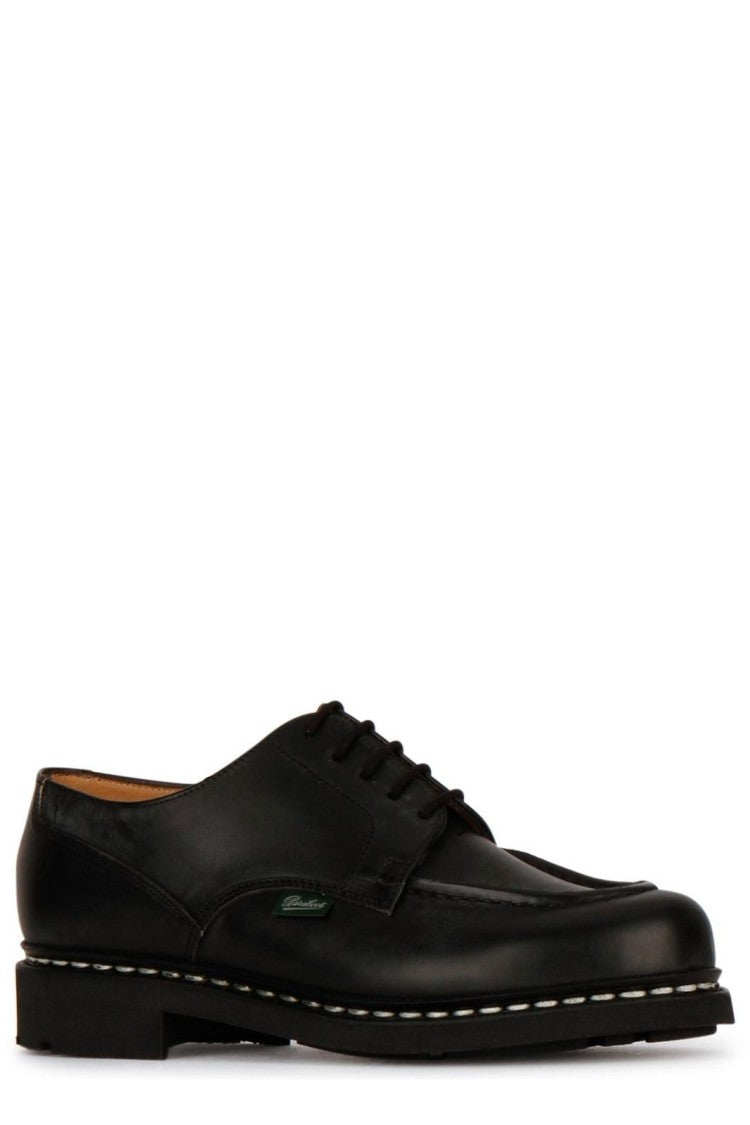 Paraboot Classic Black Dress Shoes With Rounded Toe