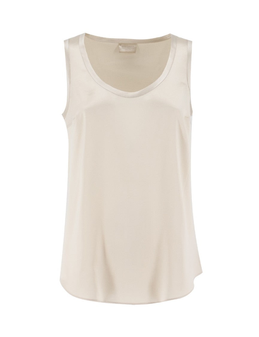 Brunello Cucinelli White Tank Top