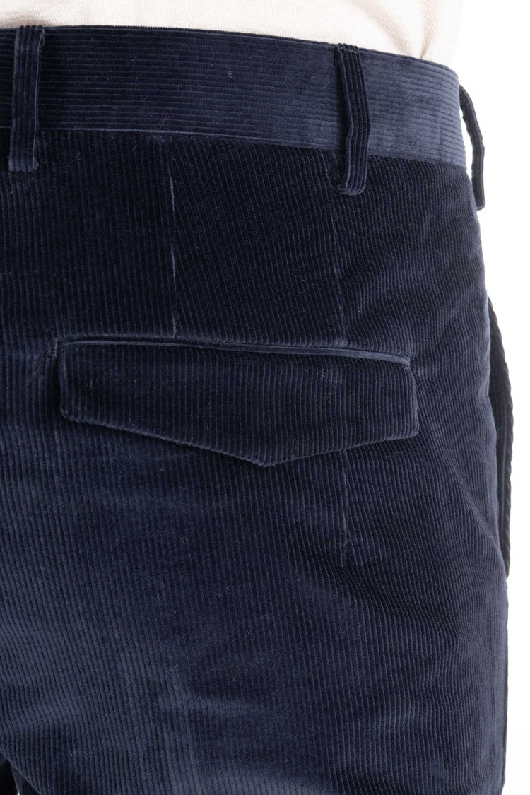 Pt Torino Soft Touch Mille Righe Velvet Master Fit Trousers