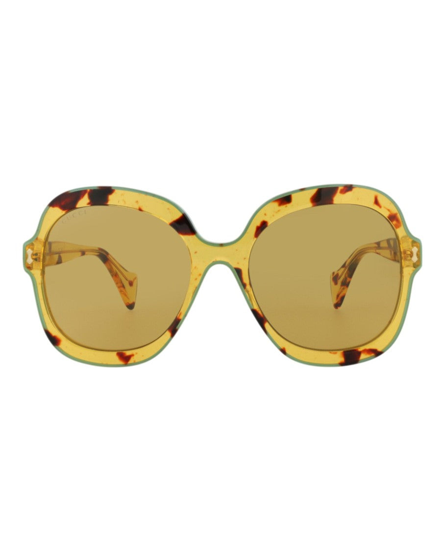 Gucci Round-Frame Acetate Sunglasses