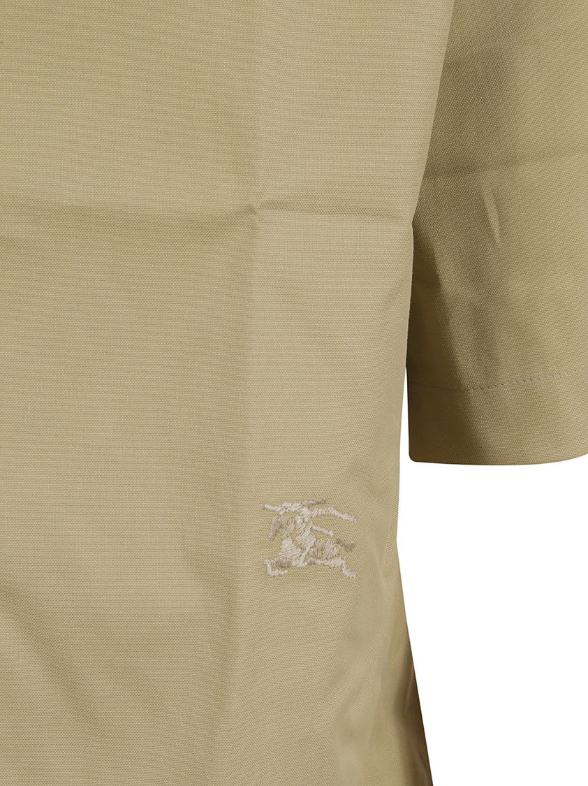 Burberry Short-Sleeved Button-Down Shirt With Embroidered Logo