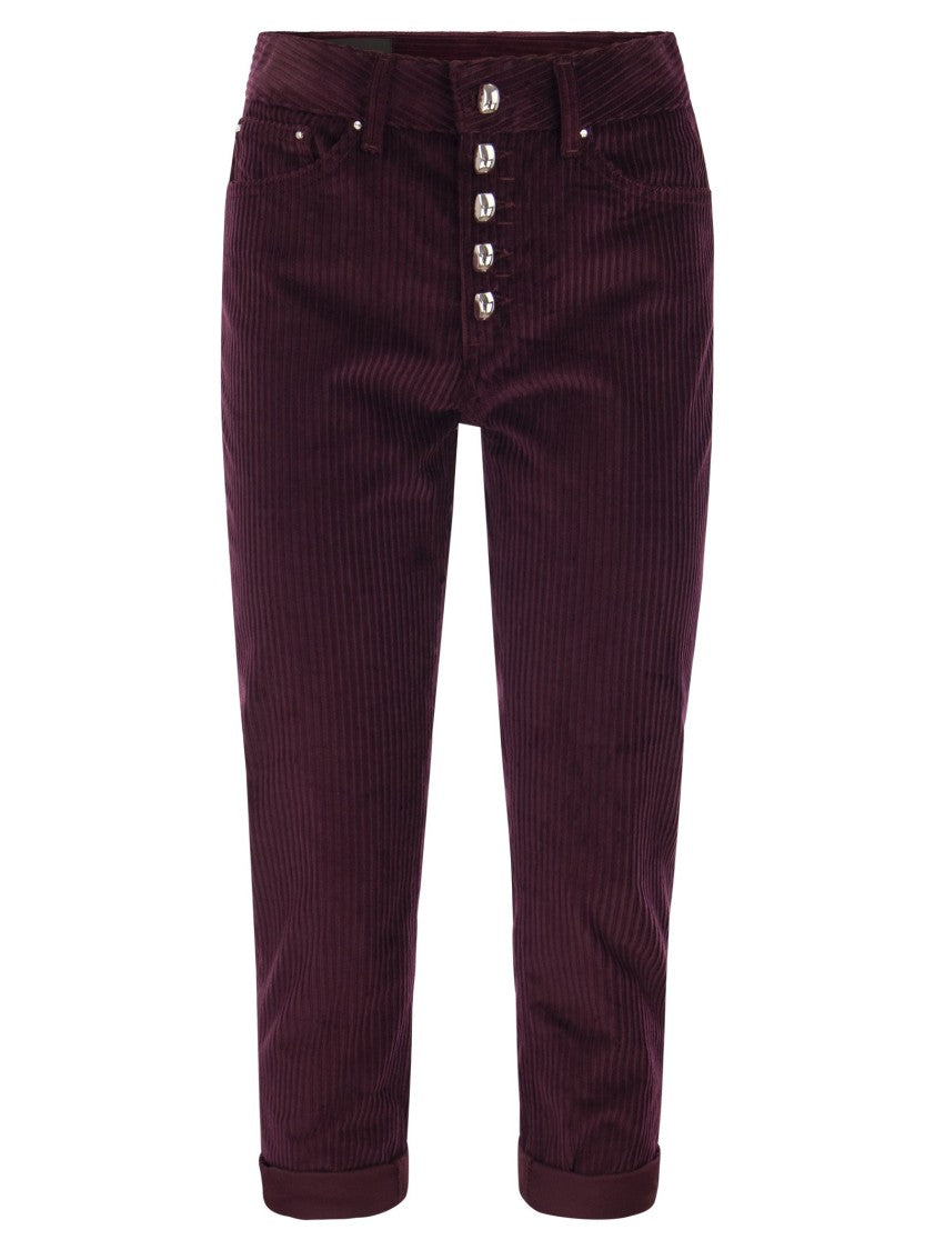 Dondup Koons Loose-Fitting Velvet Trousers