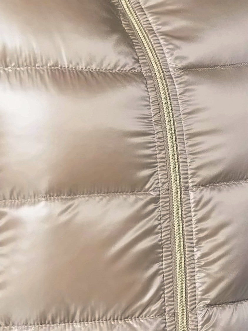 Herno Quilted Down Jacket With Glossy Finish And Flared Silhouette