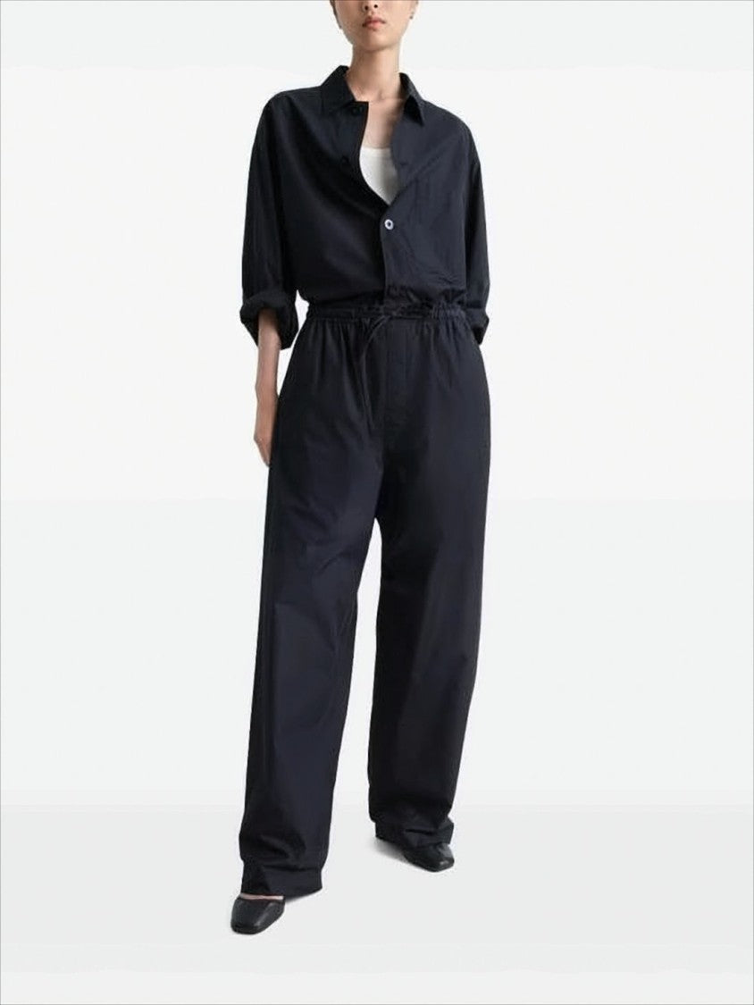 Lemaire Loose Straight-Leg Pants With Elastic Waistband And Drawstring