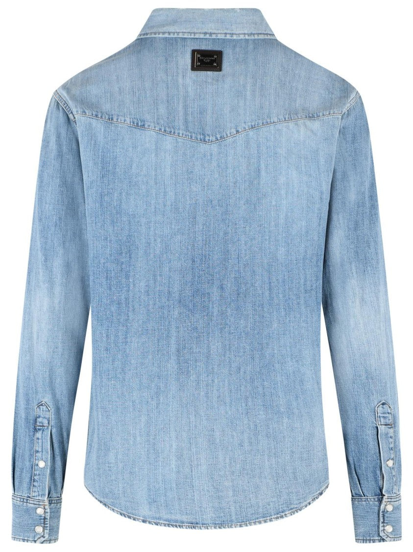 Dolce & Gabbana Blue Cotton Shirt