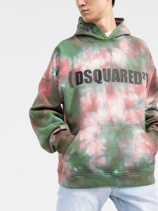 Dsquared2 Tie-Dye Logo-Print Hoodie