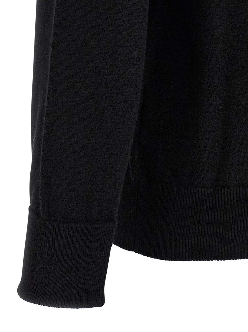 Ballantyne Cashmere Crewneck Sweater With Ribbed Cuffs