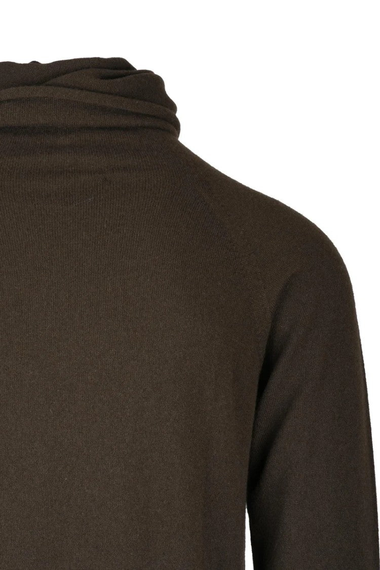Malo Cashmere Hoodie Pullover - Brown
