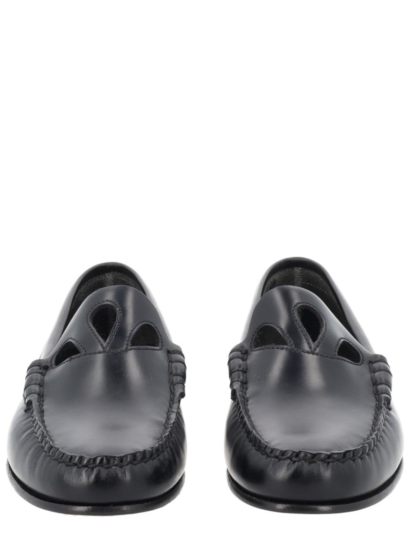 Hereu Calf Leather Cut-Out Detail Loafers