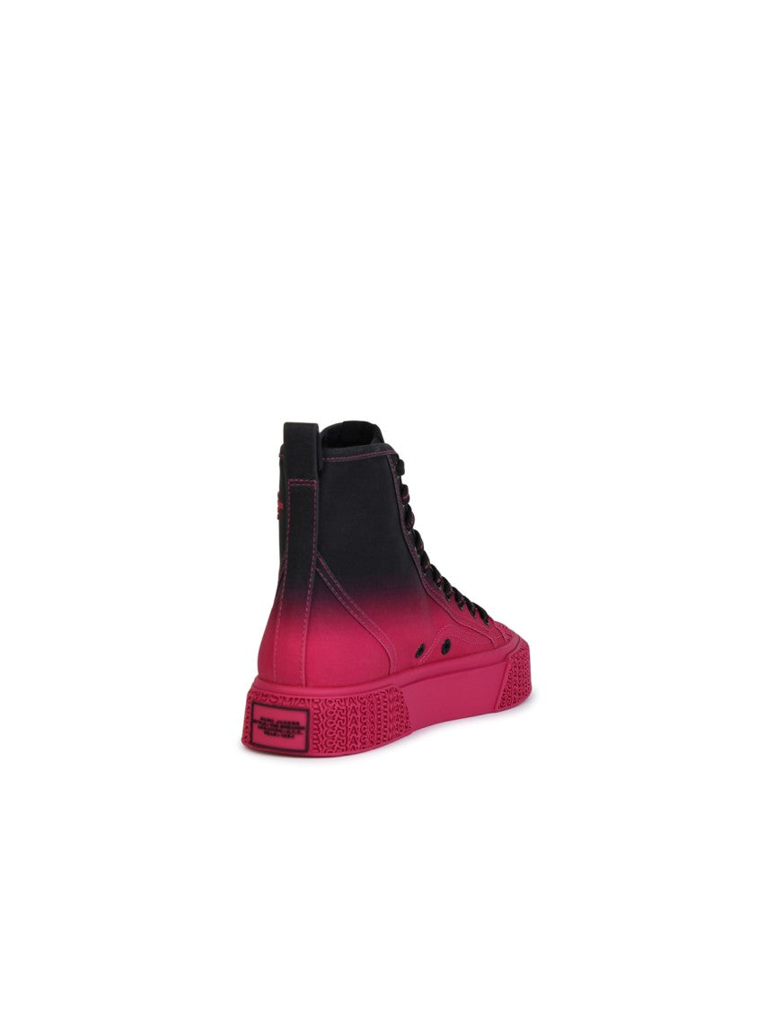 Marc Jacobs (The) 'Hight Top' Black And Fuchsia Tela Sneakers