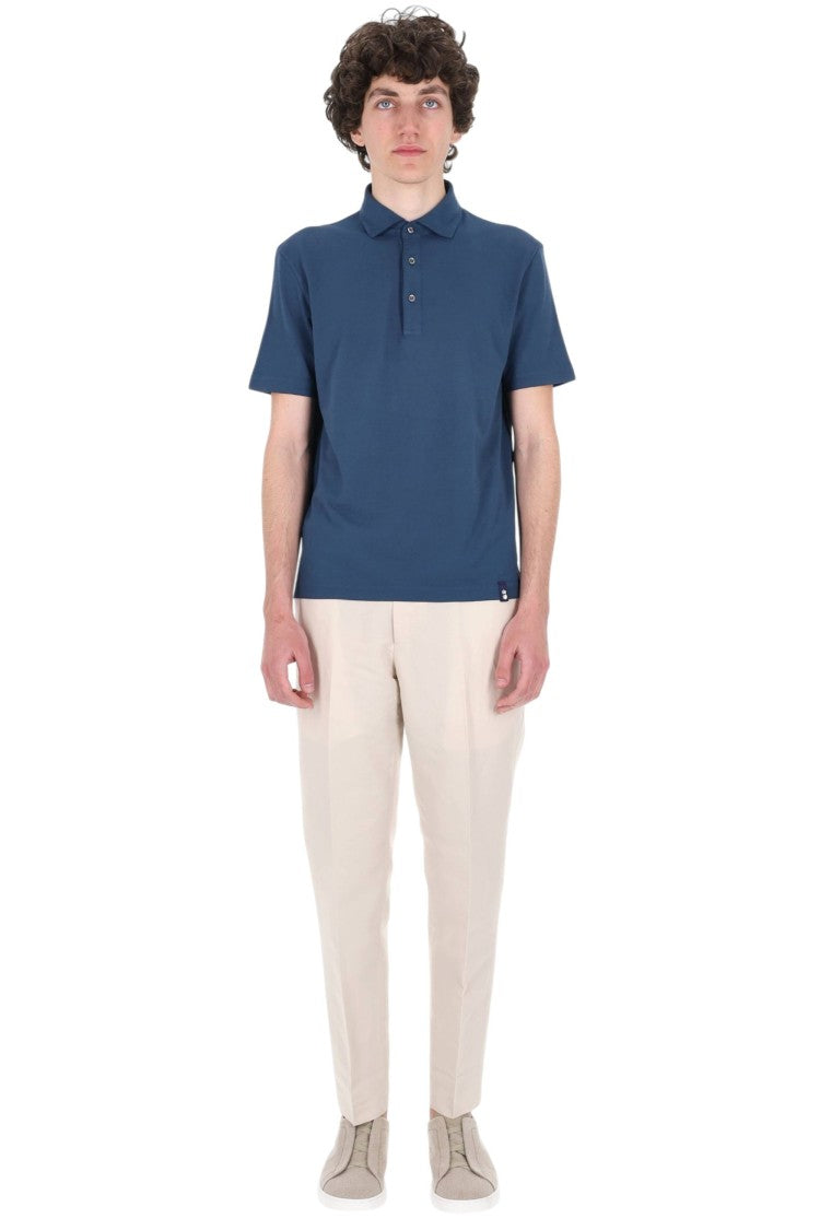 Drumohr Ice Cotton Pure Cotton Polo Shirt