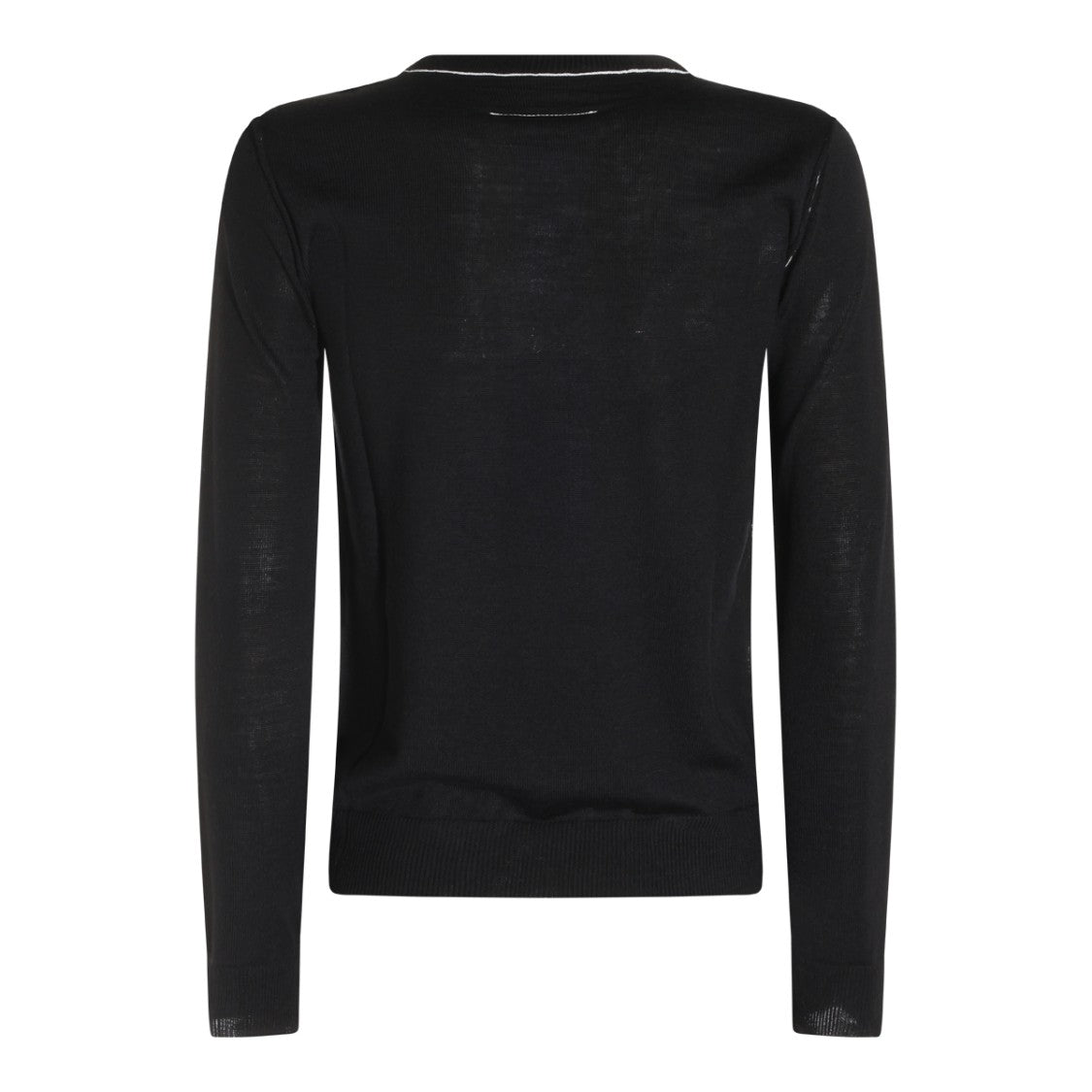 Mm6 By Maison Margiela Virgin Wool Sweater With Logo Detail And Piping