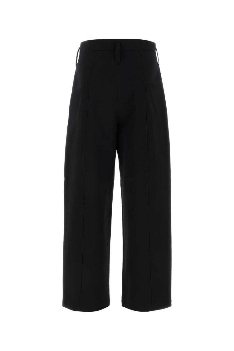 Philosophy Di Lorenzo Serafini Black Stretch Cotton Wide-Leg Pant