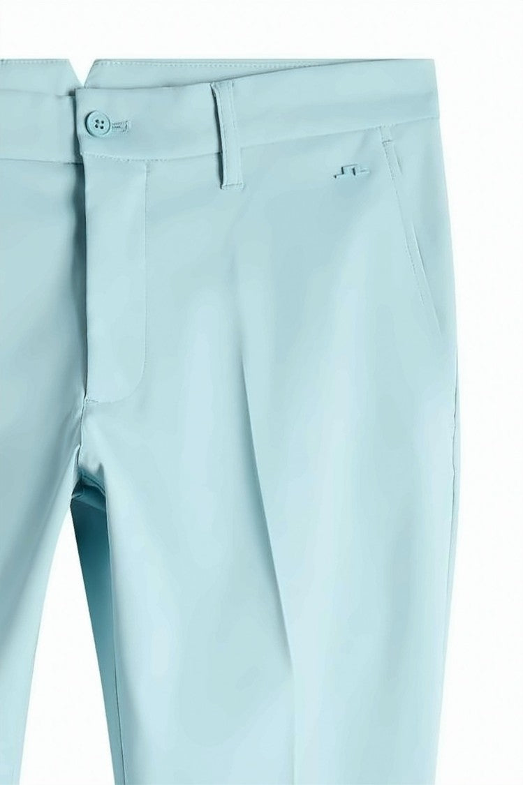 J Lindeberg Tailored Blue Straight Pants With Classic Waistband