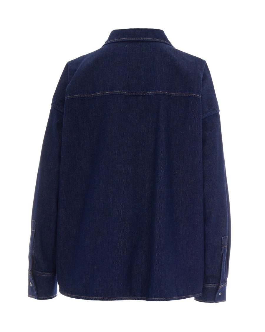 Max Mara Dark Blue Oversized Shirt