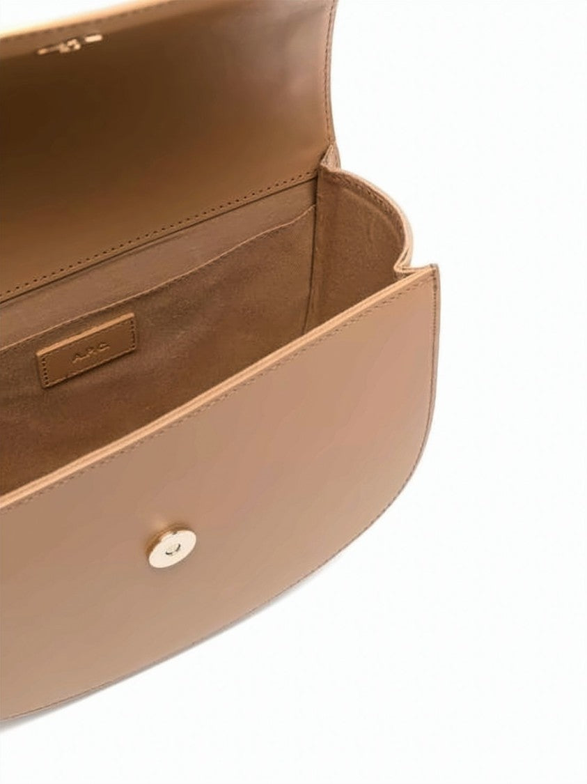 A.P.C. Smooth Cowhide Leather Shoulder Bag With Adjustable Strap