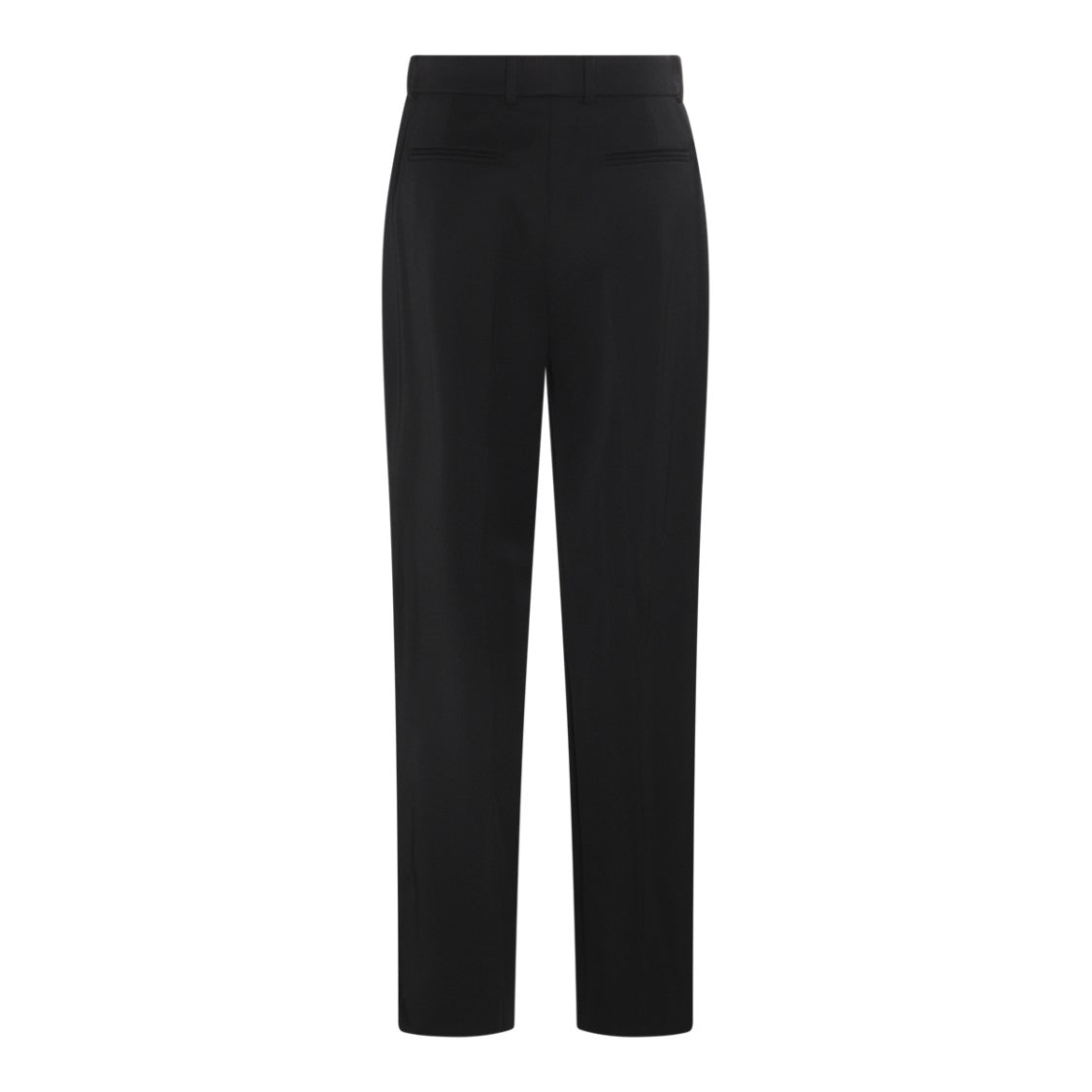 Lanvin Mid-Rise Black Wool Trousers With Tailored Fit