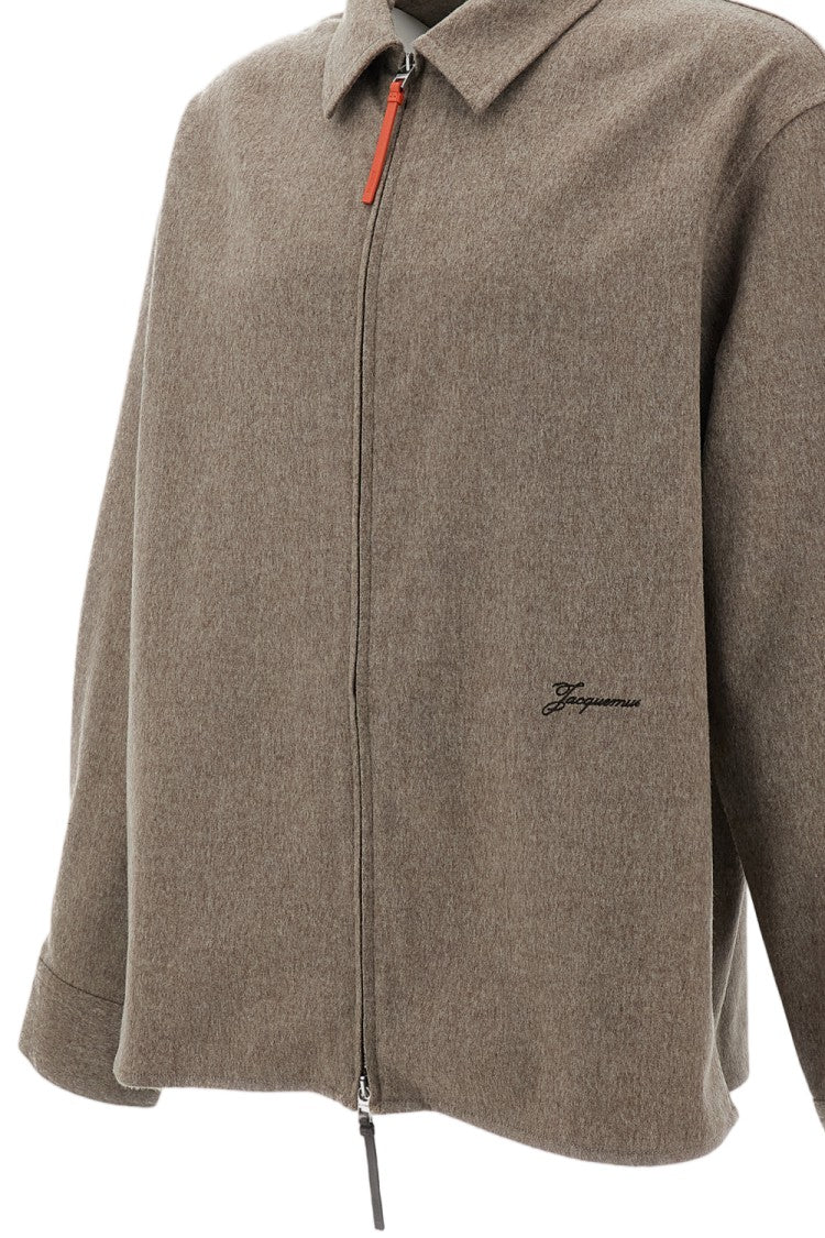 Jacquemus Beige La Chemise Flash Wool Casual Shirt