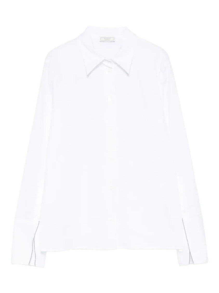 Peserico Structured Collar White Shirt