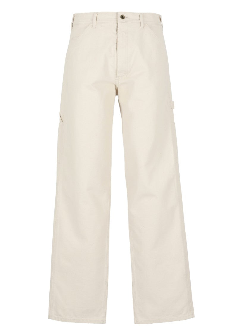 Maison Margiela Ivory Cotton Cargo Pants