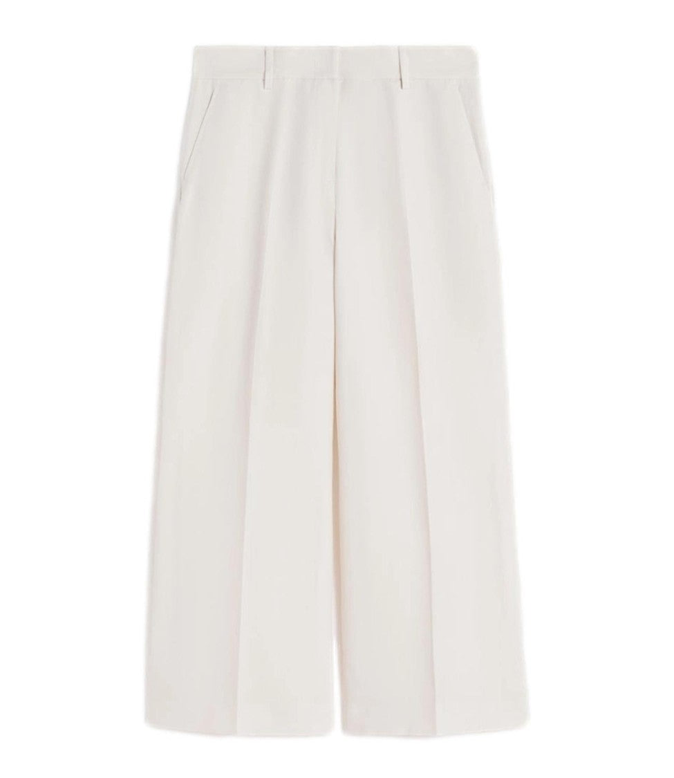 Max Mara Ecru Wkdzircone Cotton Casual Trousers