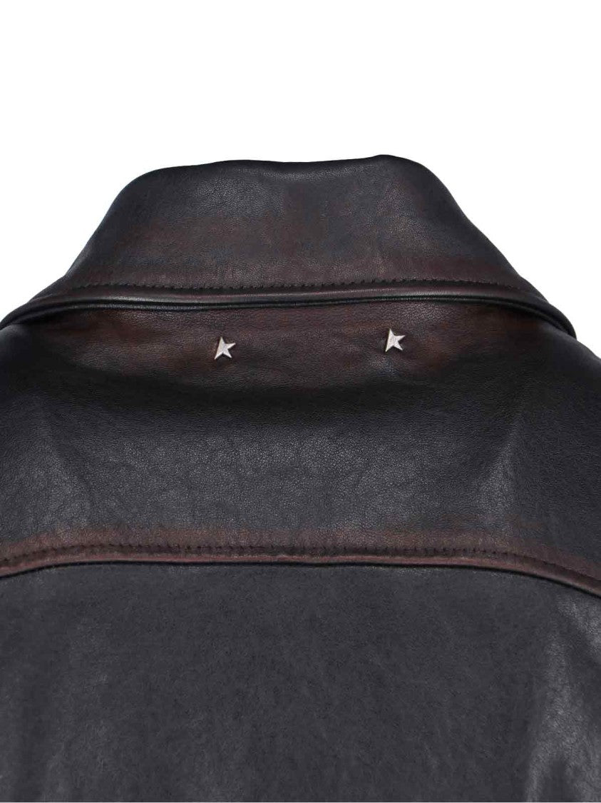 Golden Goose "Prince" Leather Jacket – Brown