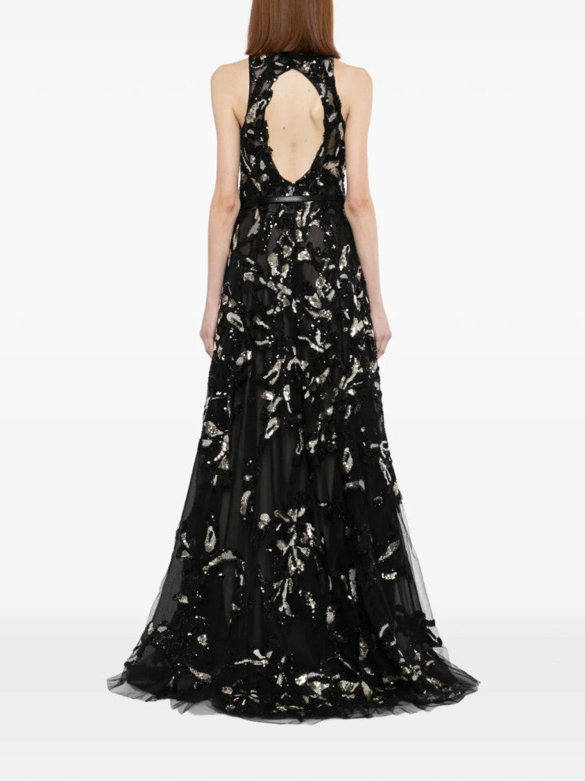 Saiid Kobeisy Embroidered Tulle Long Dress