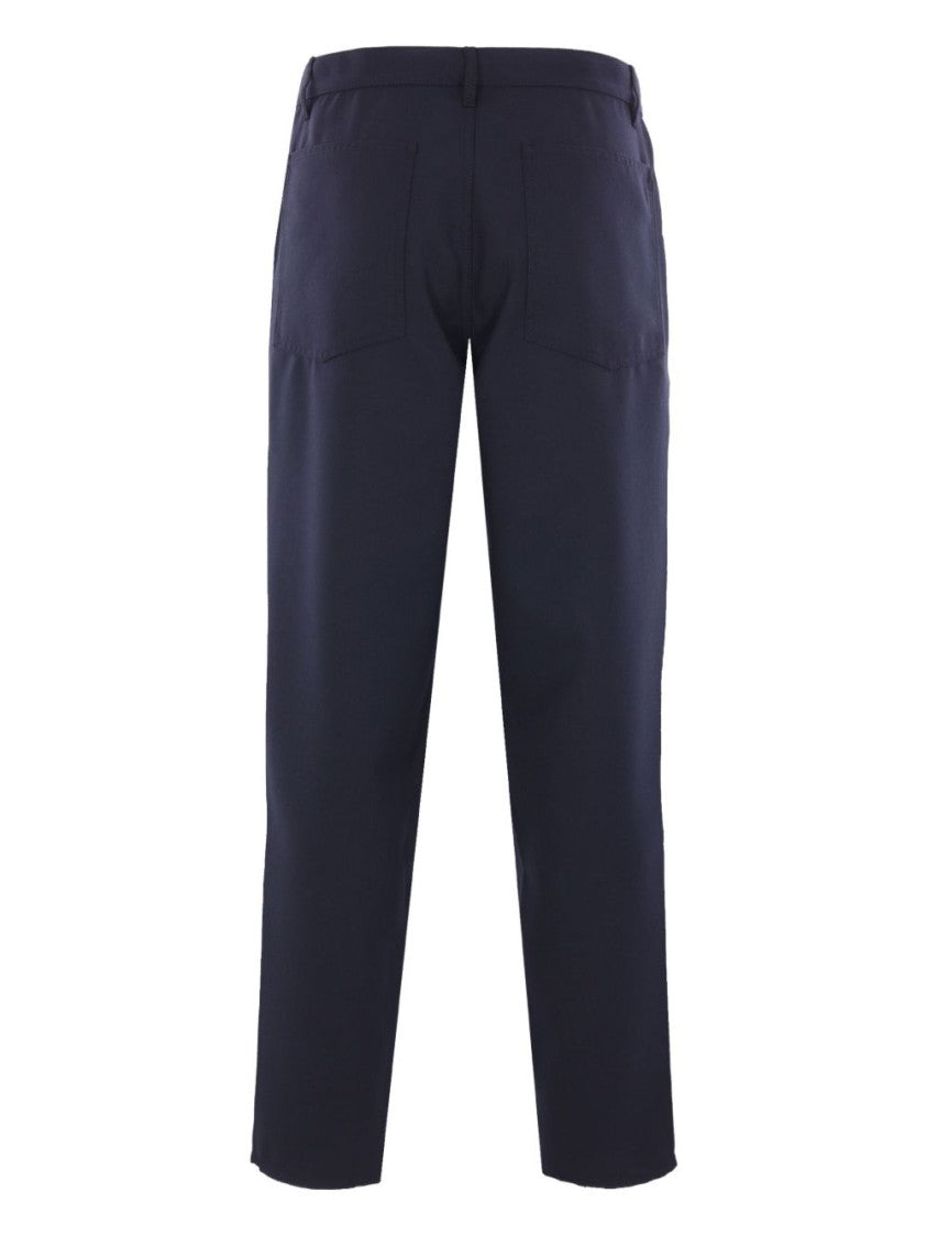 Comme Des Garçons Straight-Leg Navy Trousers