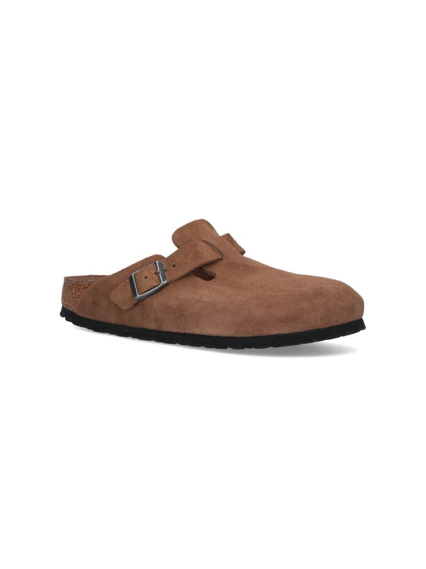 Birkenstock "Boston" Mules – Brown