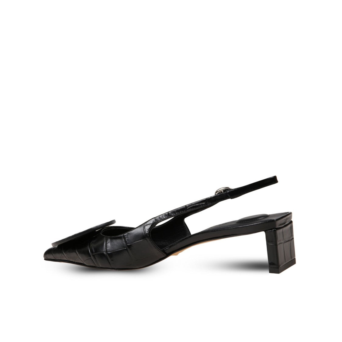 Jacquemus Croc-Effect Slingback Pumps