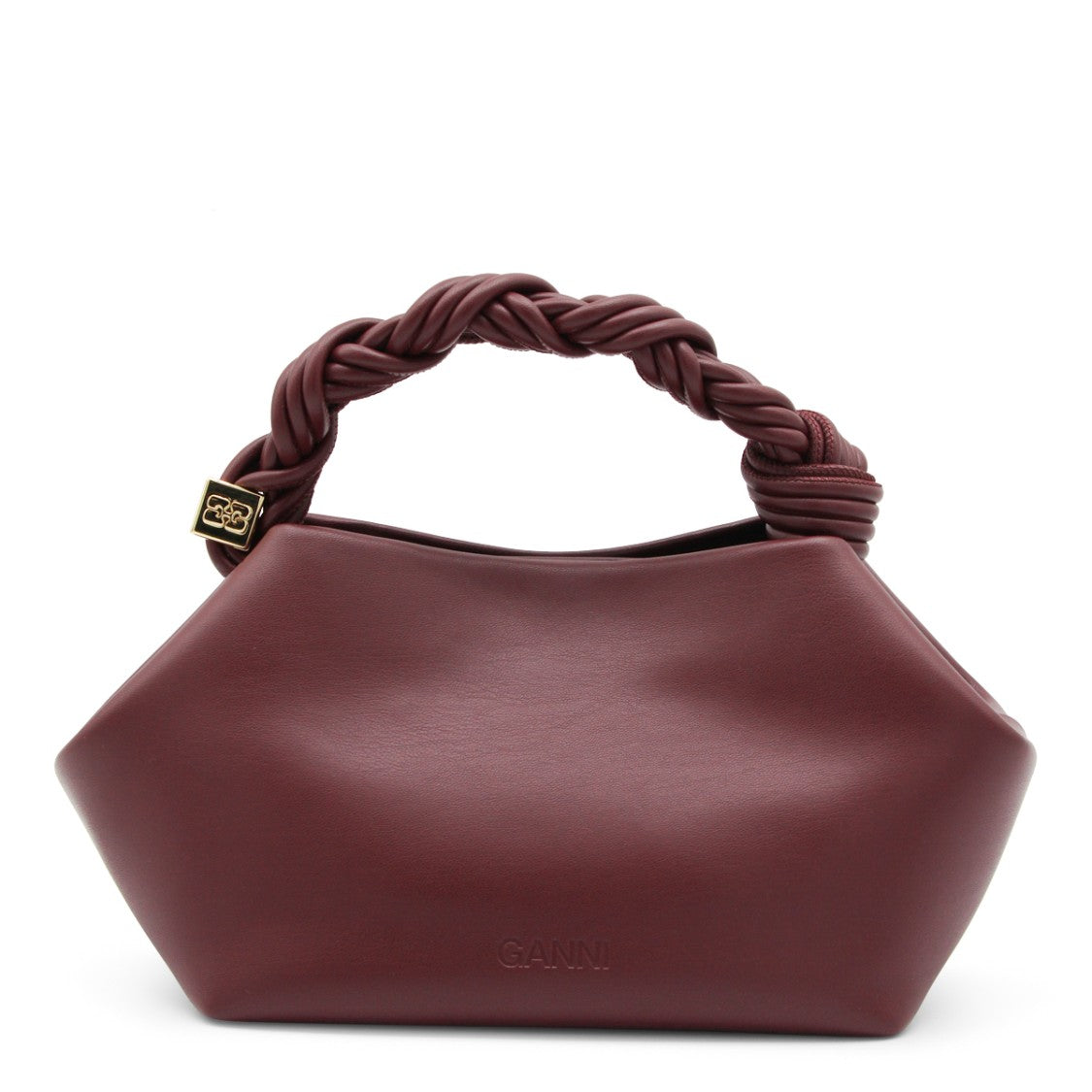 Ganni Burgundy Top Handle Bag