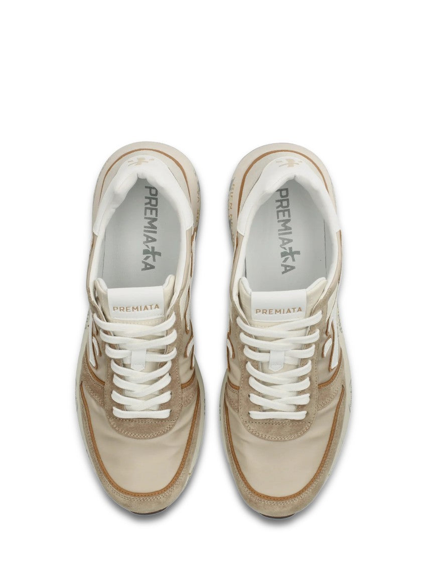 Premiata Sporty Sneakers With Smooth And Textured Materials