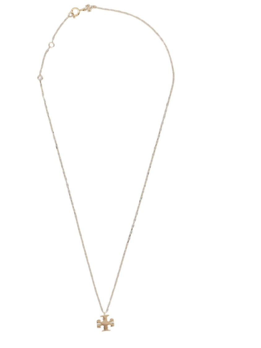 Tory Burch Moondance Brass Mother Of Pearl Pendant Necklace
