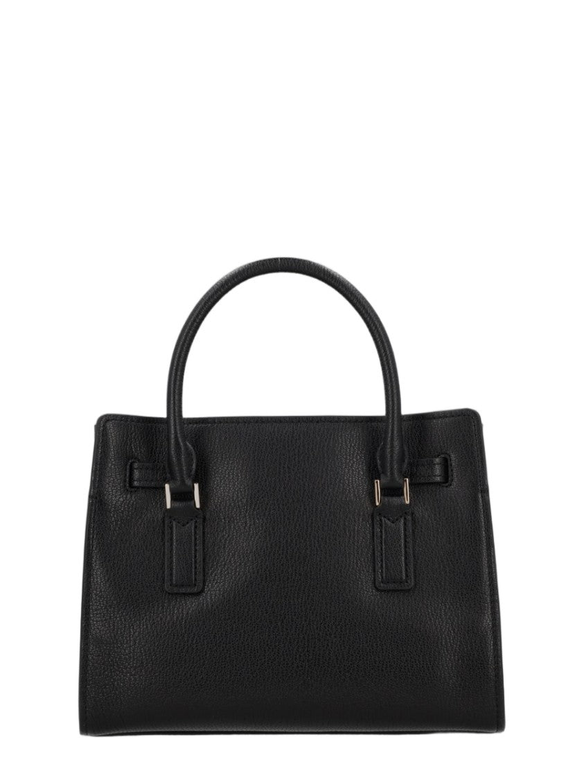 Michael Michael Kors Textured Leather Shoulder Bag With Dual Handles And Lock Detail