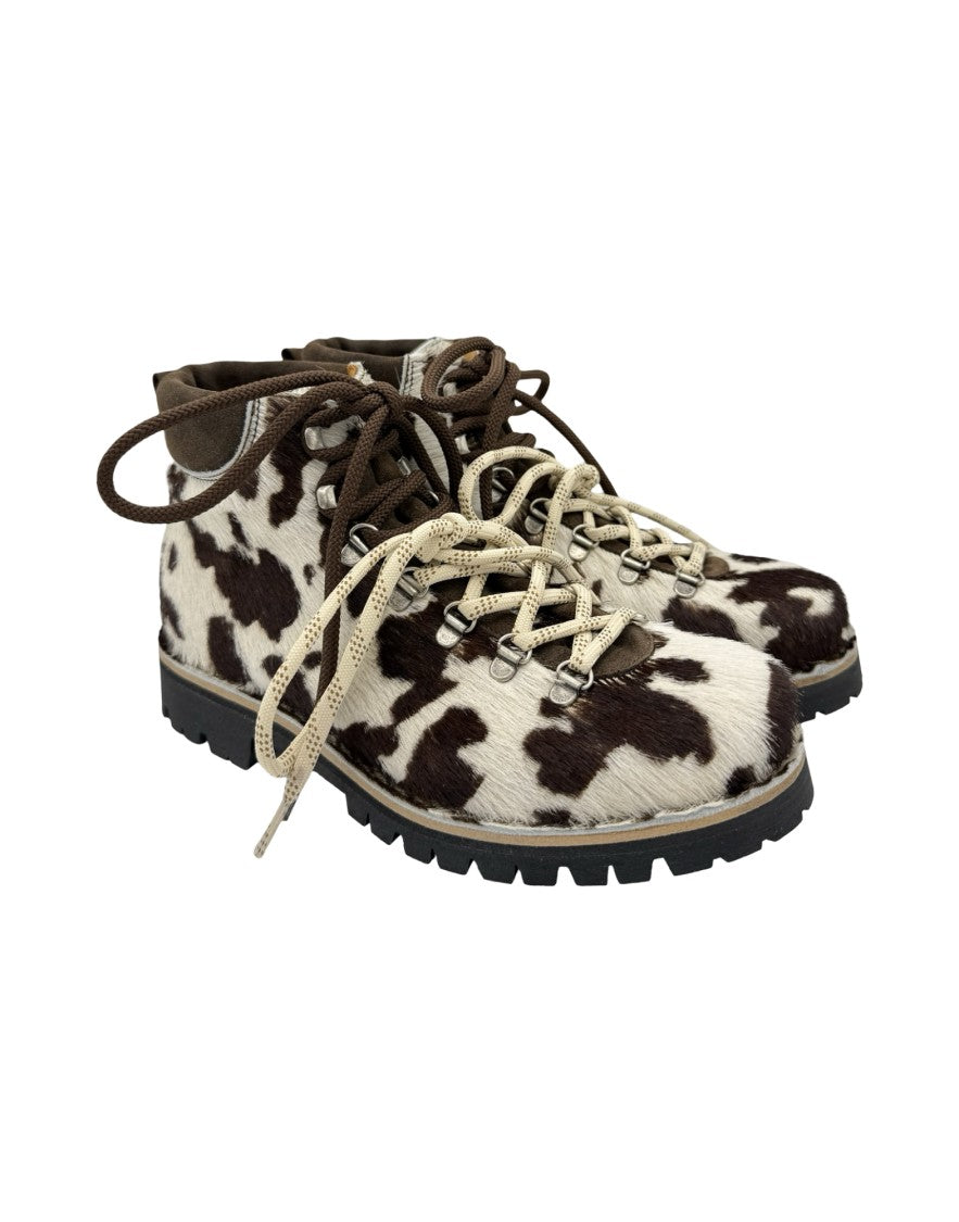 Yoshino Ankle-Height Boots With Cowhide Pattern And Vibram Sole