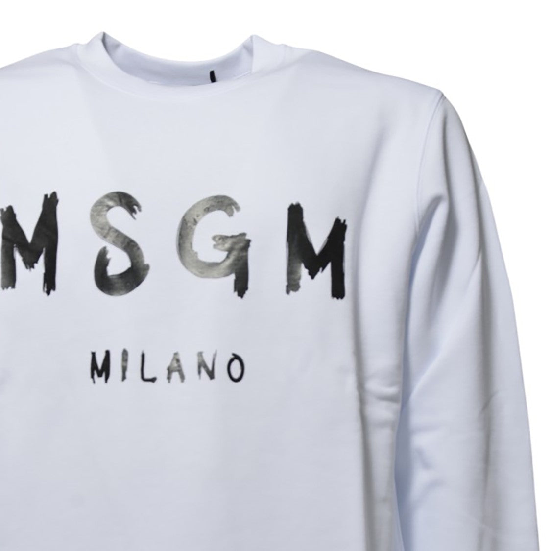 Msgm White Cotton Crewneck Sweatshirt
