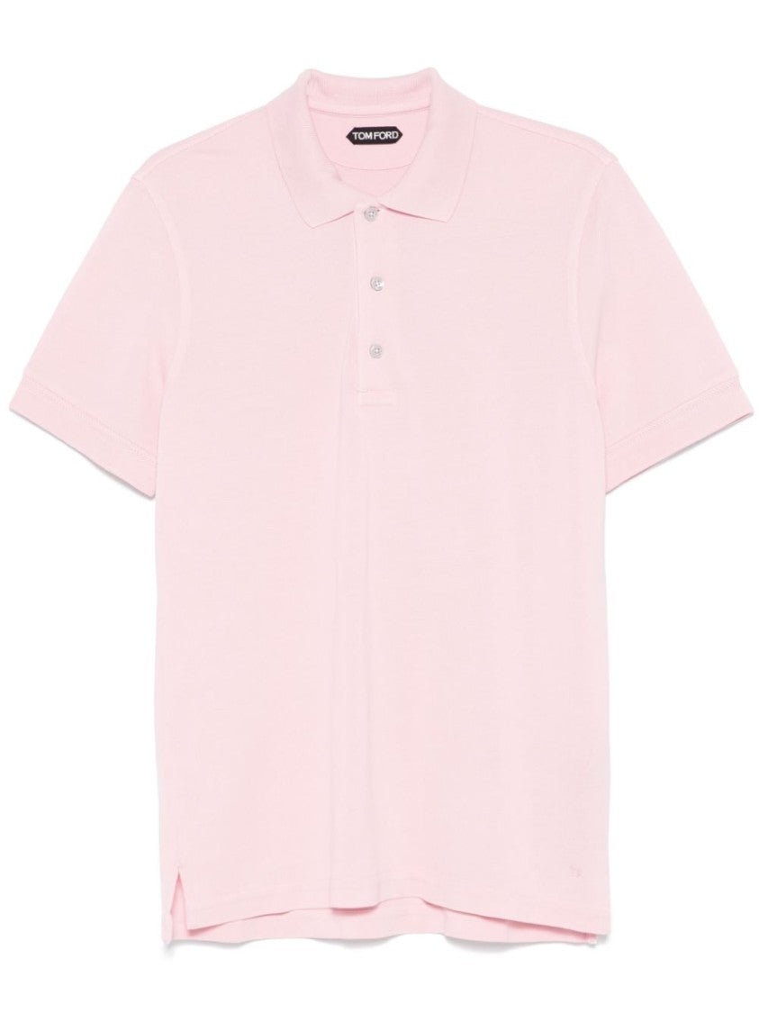 Tom Ford Light Pink Polo Shirt With Embroidered Logo