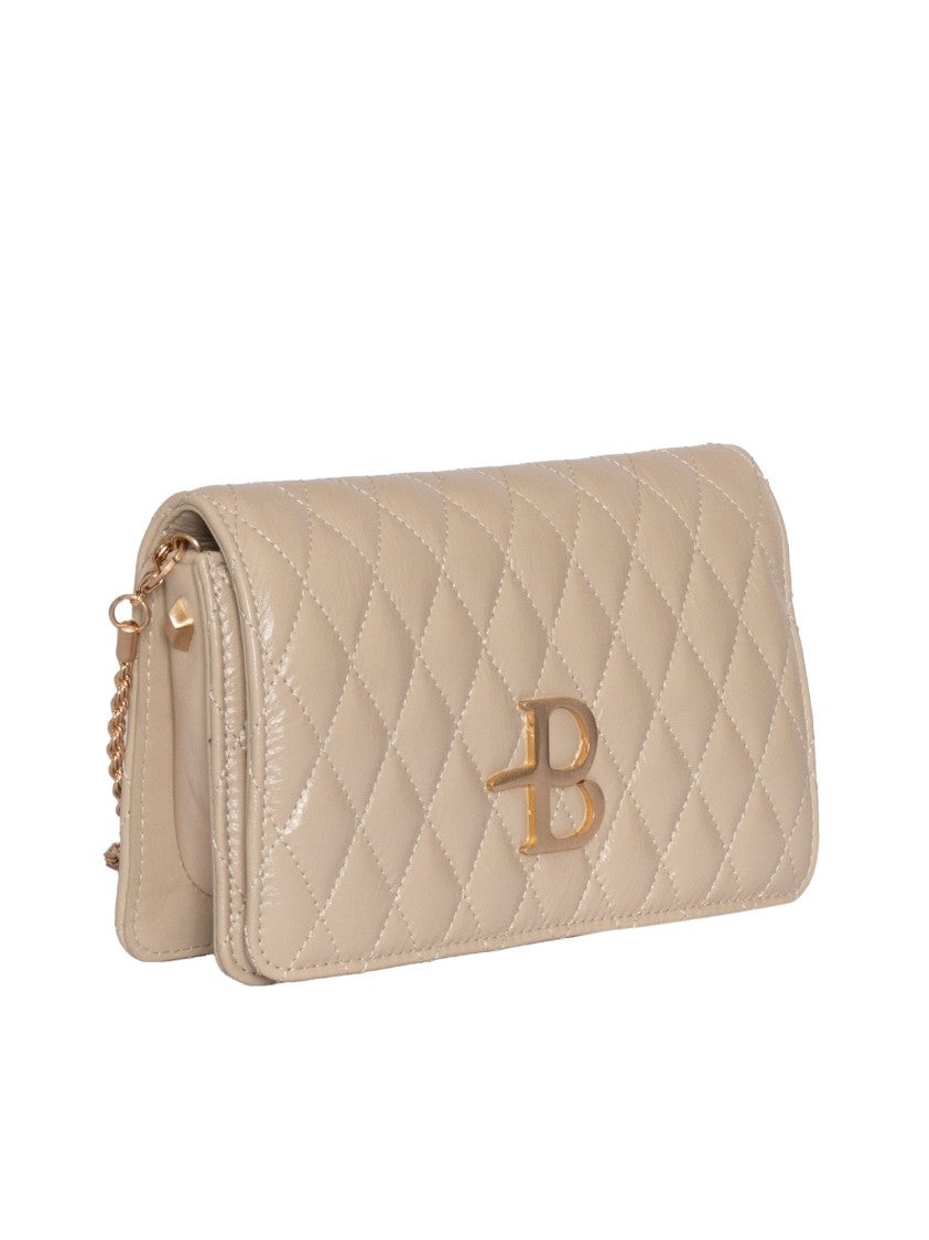 Ballantyne Quilted Flap Bag With Prominent Logo