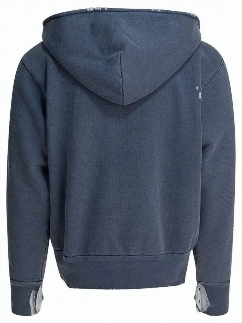 Our Legacy Cropped Vintage-Inspired Relaxed Hoodie With Drawstring Hood