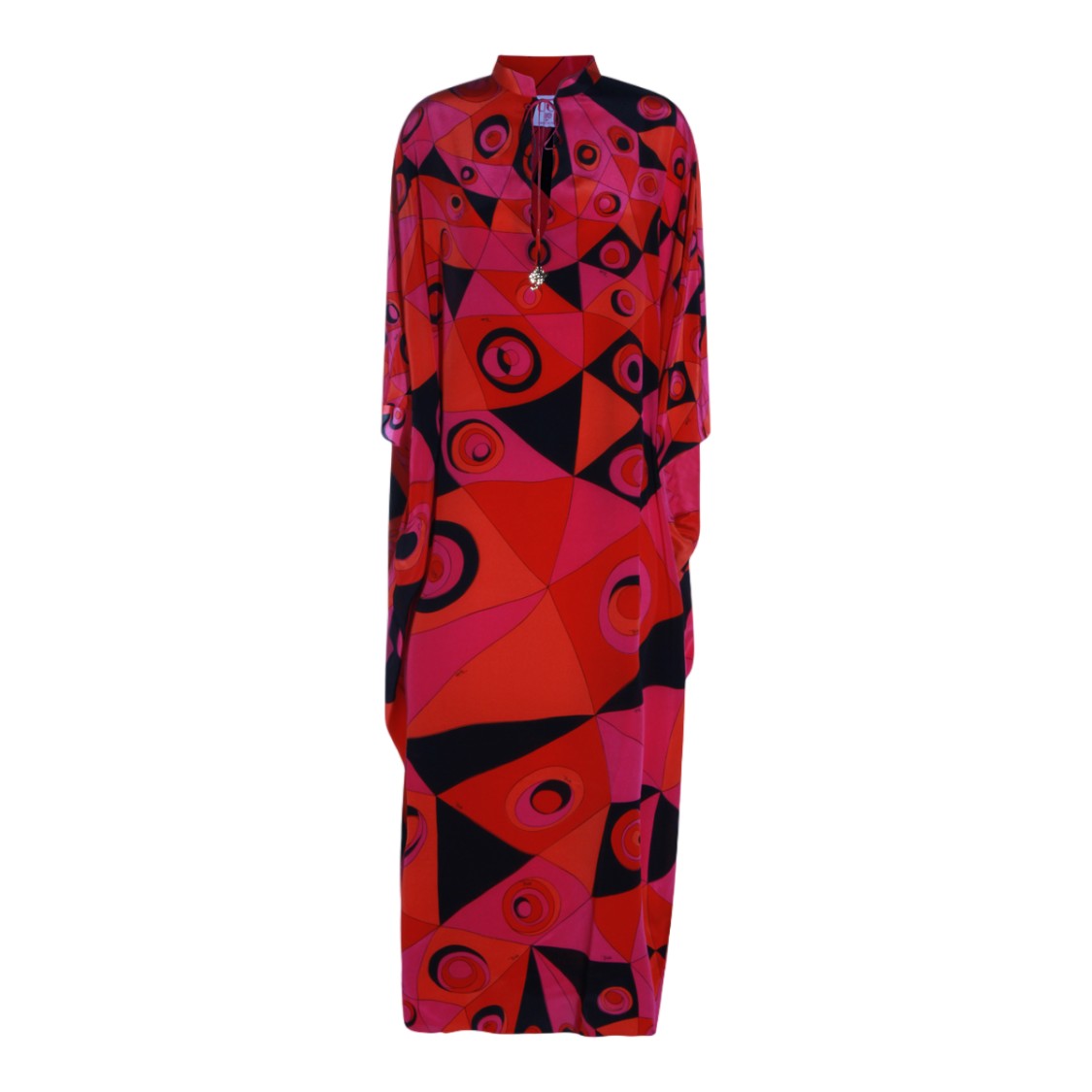 Emilio Pucci Flowing Midi Dress With Bold Geometric Pattern