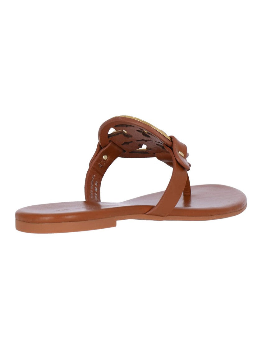 Tory Burch Miller' Brown Nappa Sandals – Brown