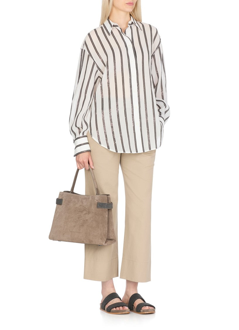 Brunello Cucinelli Precious Bands Shoulder Bag