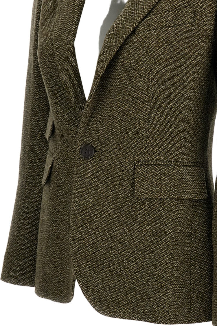 Ralph Lauren Collection Green Parker Broken-Twill Blazer