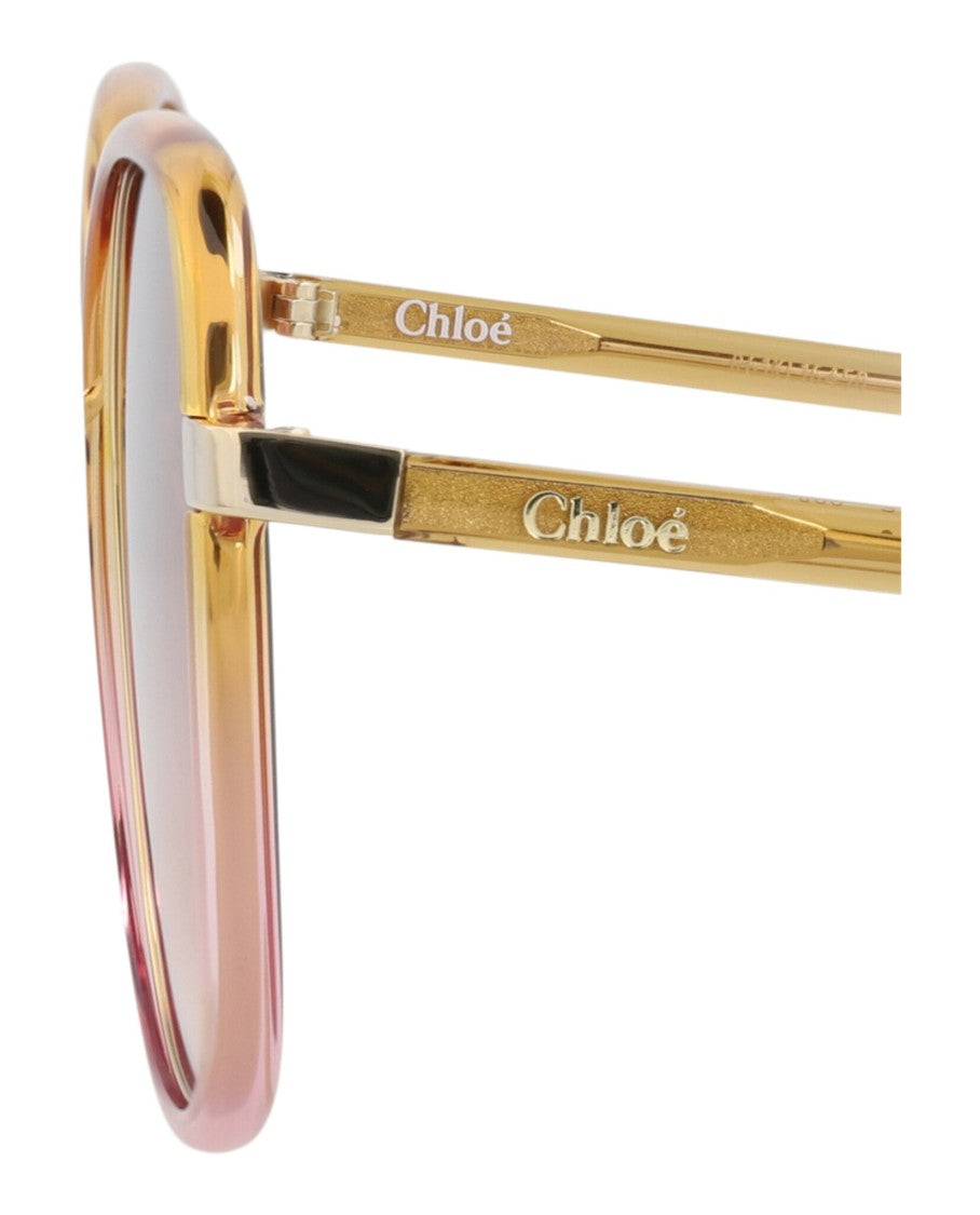 Chloé Square-Frame Injection Sunglasses