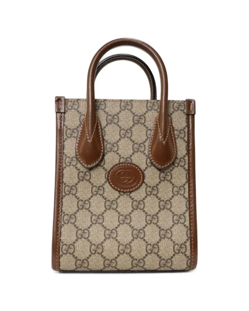 Gucci Mini Gg Supreme Brown Tote