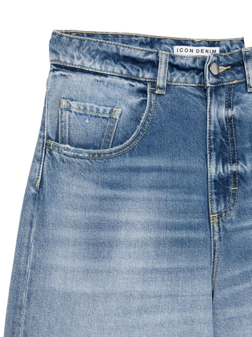 Icon Denim Cropped Wide-Leg Jeans