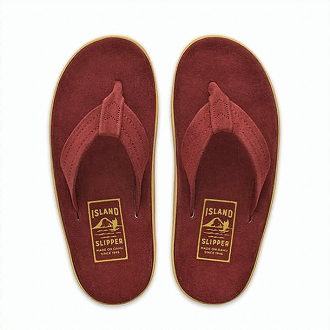 Island Slipper Suede Upper Slip-On Mule Slippers With Rubber Sole