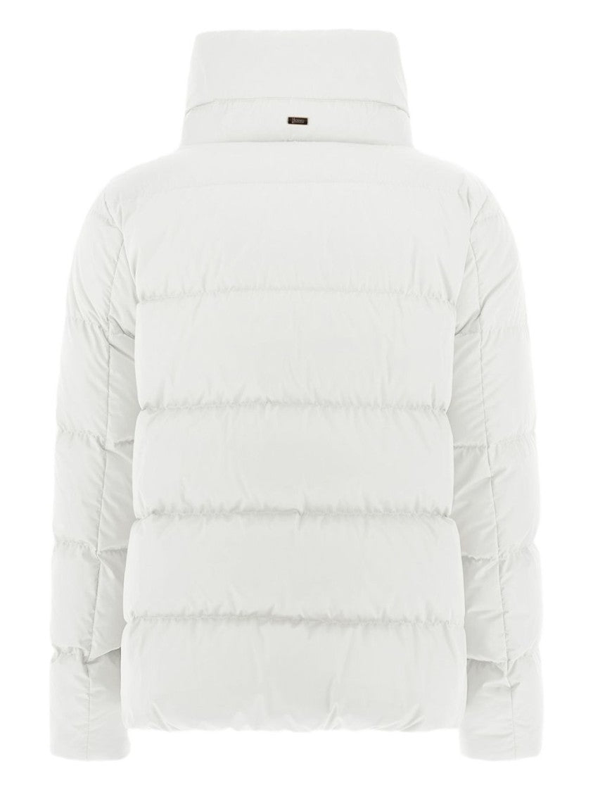 Herno Cape-Style Down Jacket With High-Density Satin Finish