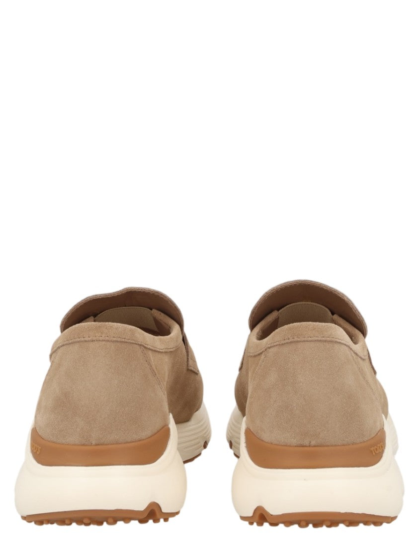 Tod's Sporty Rubber Sole Suede Moccasins