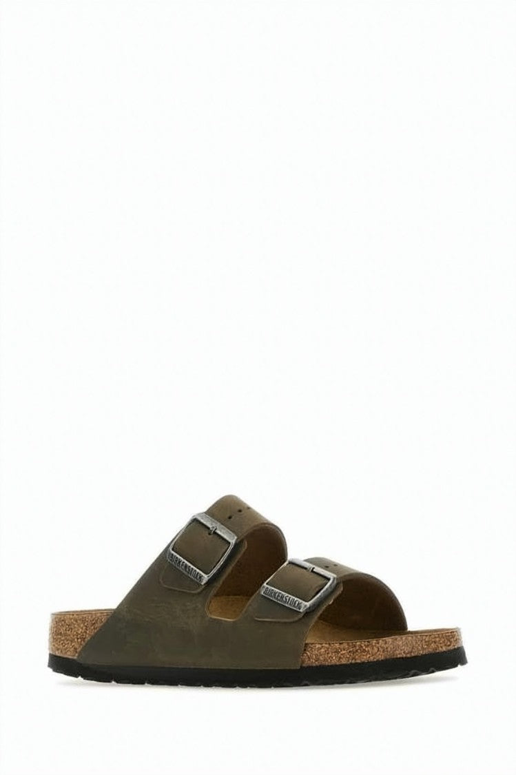 Birkenstock Classic Two-Strap Leather Sandal With Adjustable Buckles